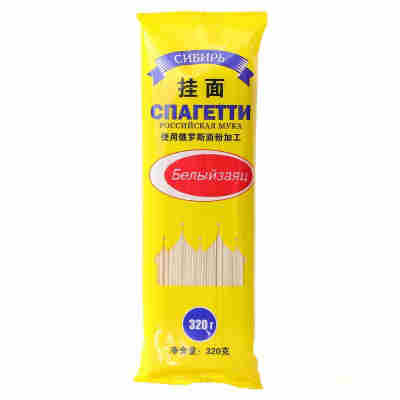 俄罗斯风味雪兔挂面320g耐煮面条粮油米面休闲零食美味可口挂面
