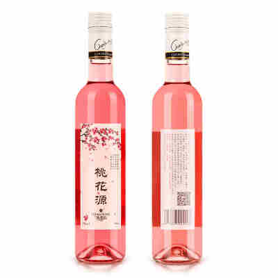 厂家直销桃花酒甜酒冰爽甜红酒500ml*6整箱 批发桃花醉果酒