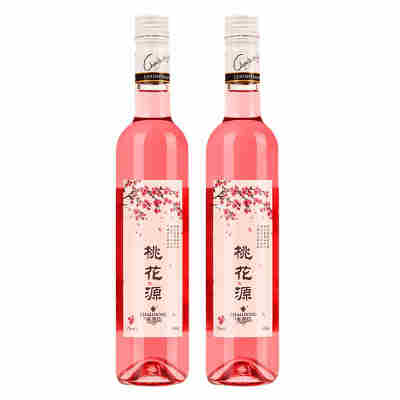 厂家直销桃花酒甜酒冰爽甜红酒500ml*6整箱 批发桃花醉果酒